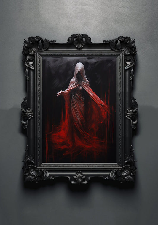 Ghost Spirit Artwork. Gothic Prints. Oil Painting. Skull Poster. Demonic Palace. Spooky Gifts. Gothic Home Decor. Gothic Art. Witchy Gifts.