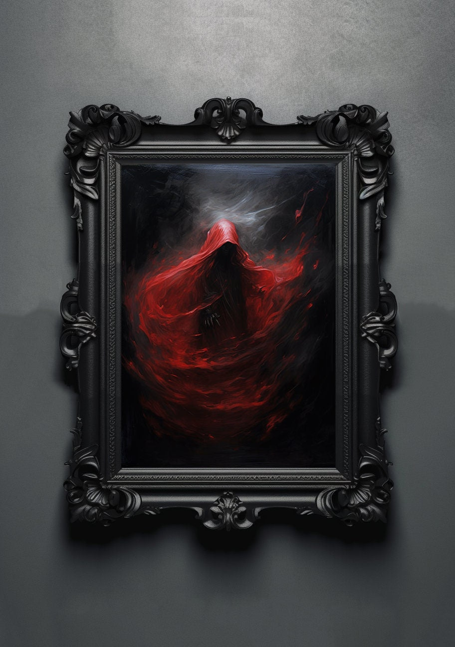 Ghost Spirit Artwork. Gothic Prints. Oil Painting. Skull Poster. Demonic Palace. Spooky Gifts. Gothic Home Decor. Gothic Art. Witchy Gifts.