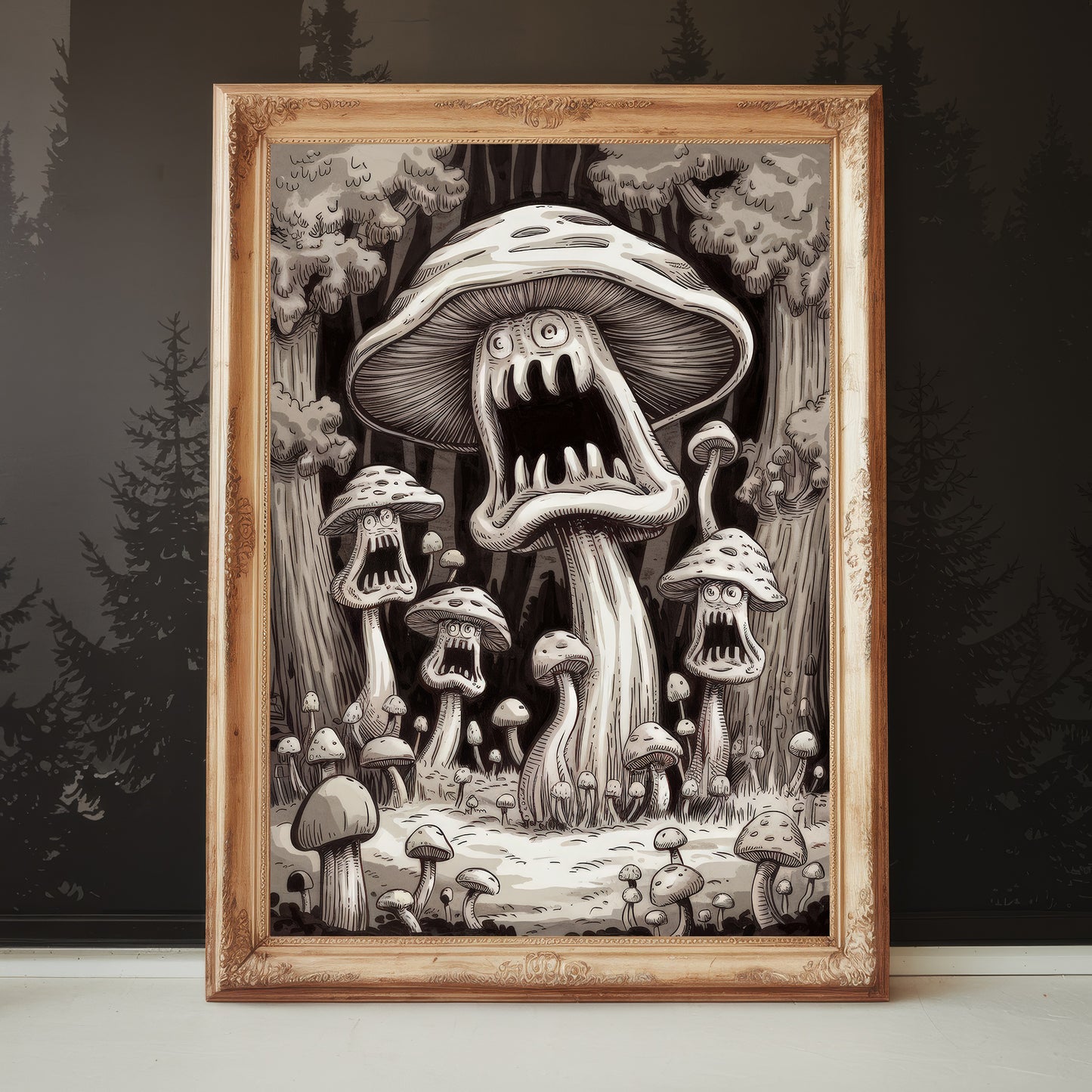 Black Mushrooms 4 - Demon Mushrooms in an Enchanted Forest