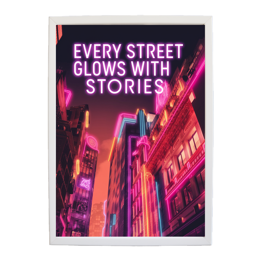 Electric Dream Alley - Vibrant Neon Glow Print