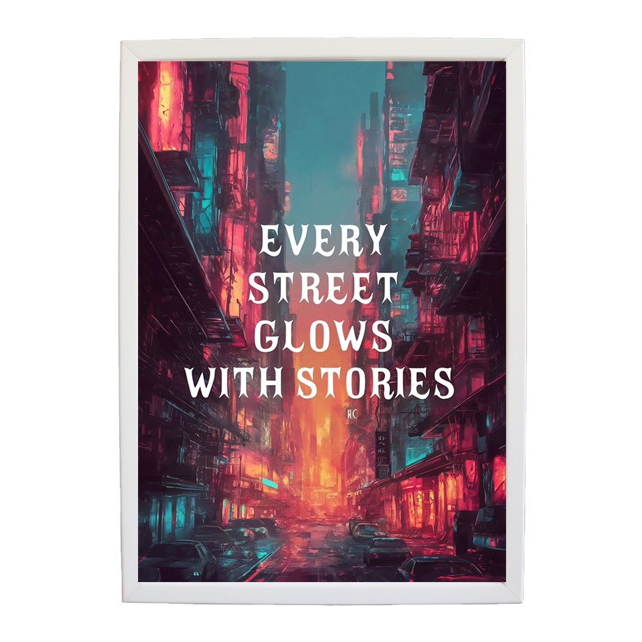 Synthwave Skyline - Retro-Futuristic Art Print