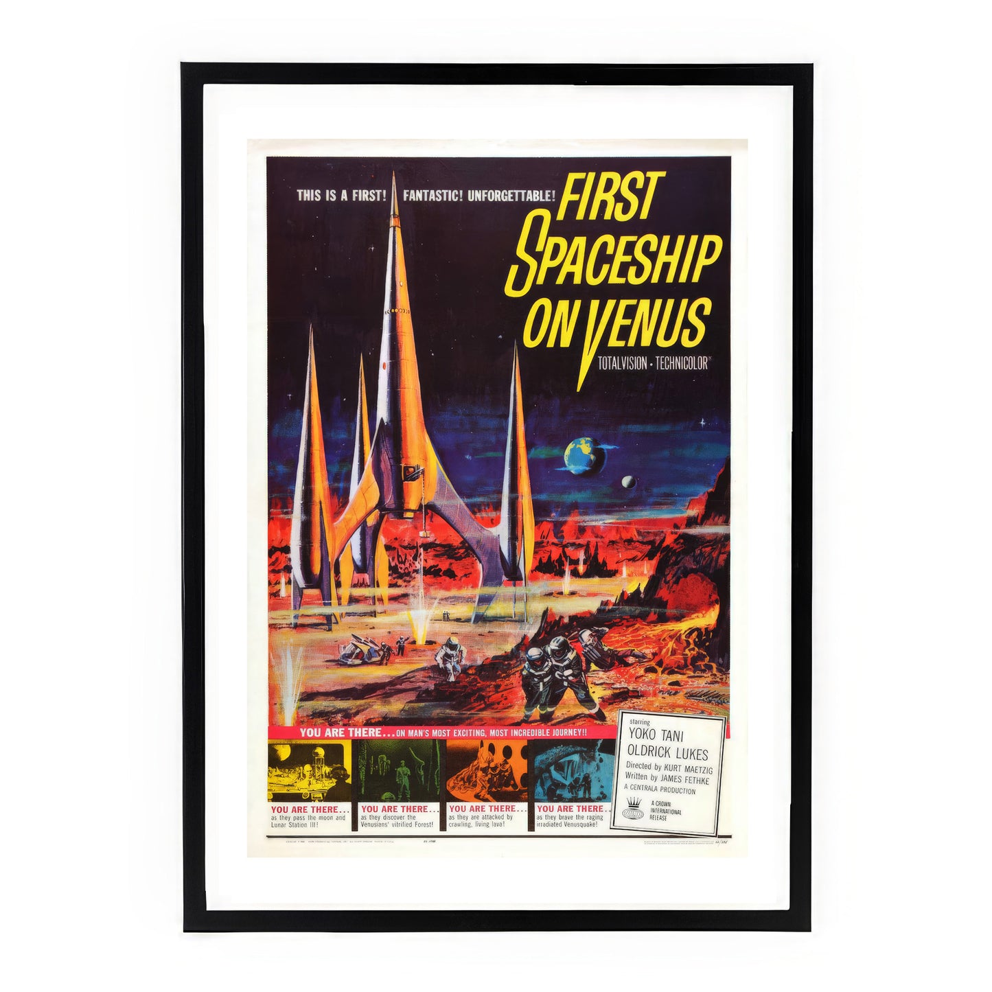 "First Spaceship on Venus" – Vintage Sci-Fi Movie Poster Print