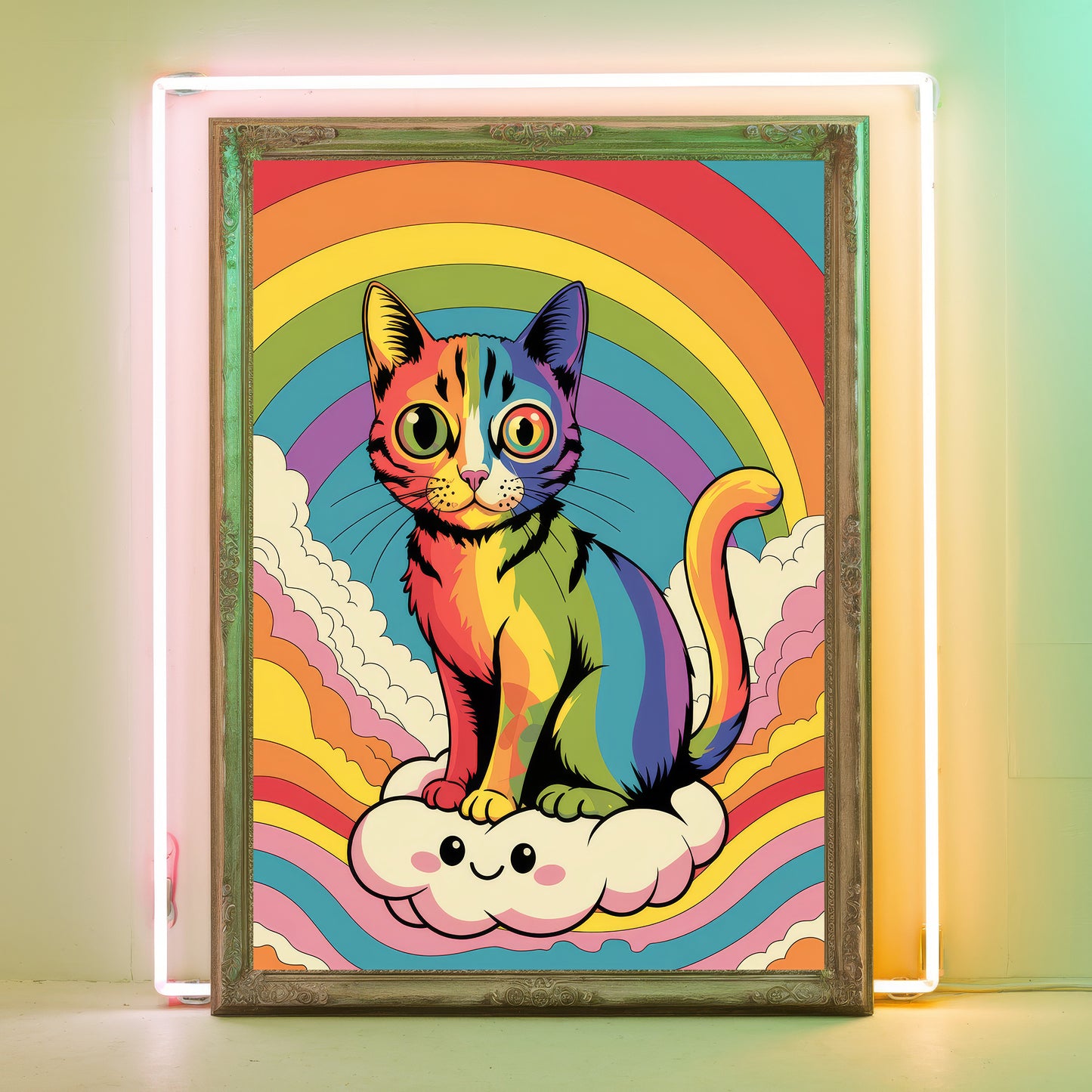 Funky Cat 8 Wall Art Poster Print