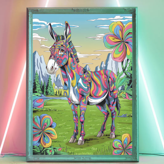 Funky Donkey 2 Wall Art Poster Print