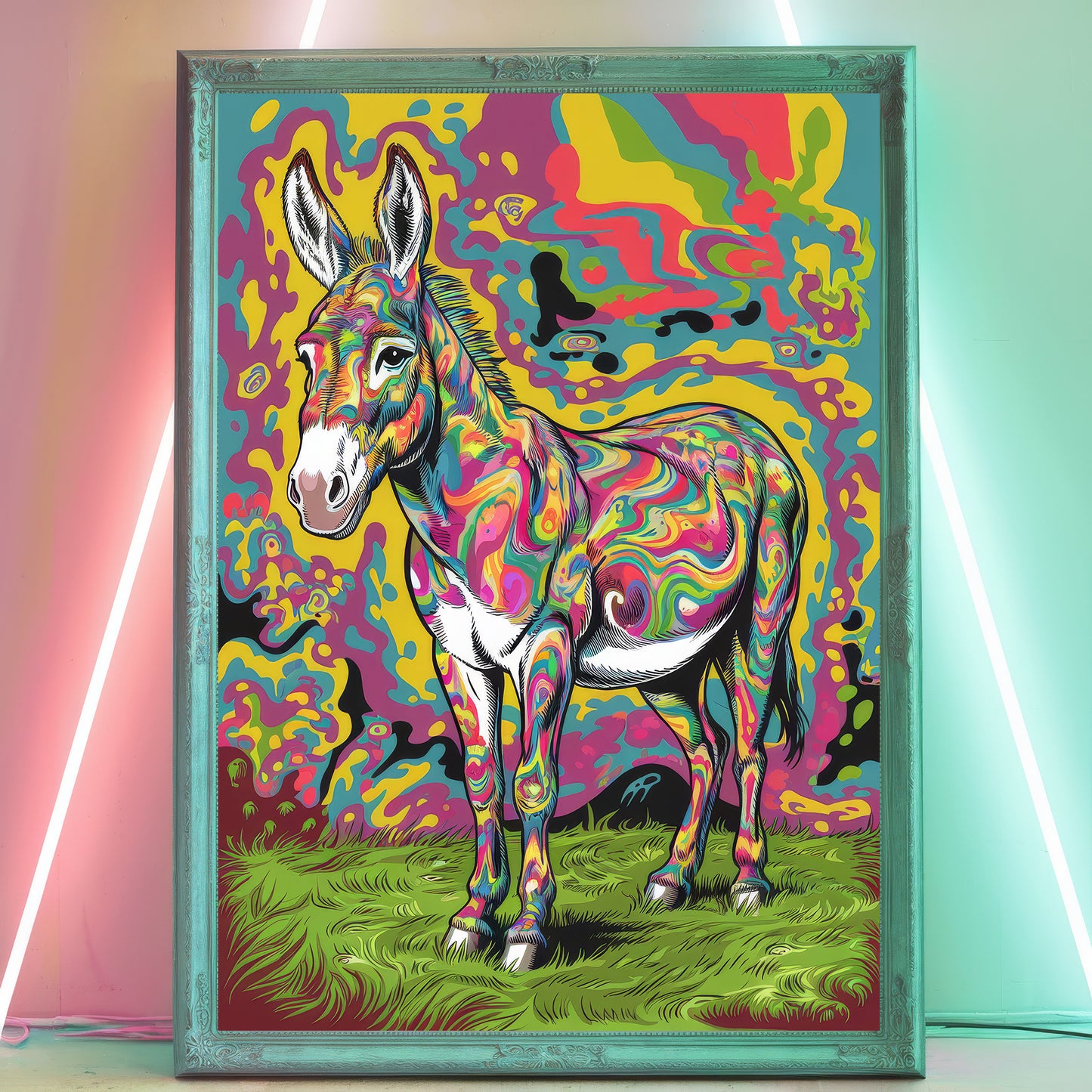 Funky Donkey 5 Wall Art Poster Print