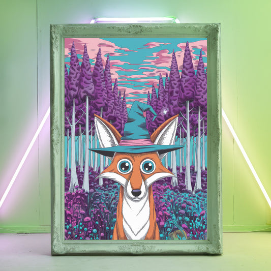 Funky Fox 6 Wall Art Poster Print