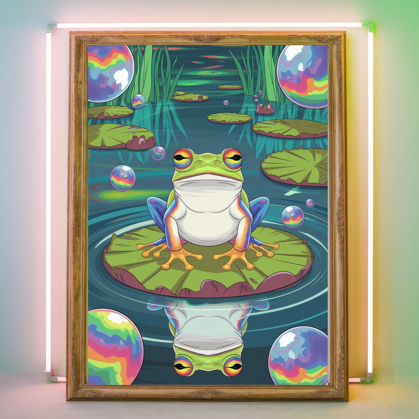 Funky Frog 6 Wall Art Poster Print