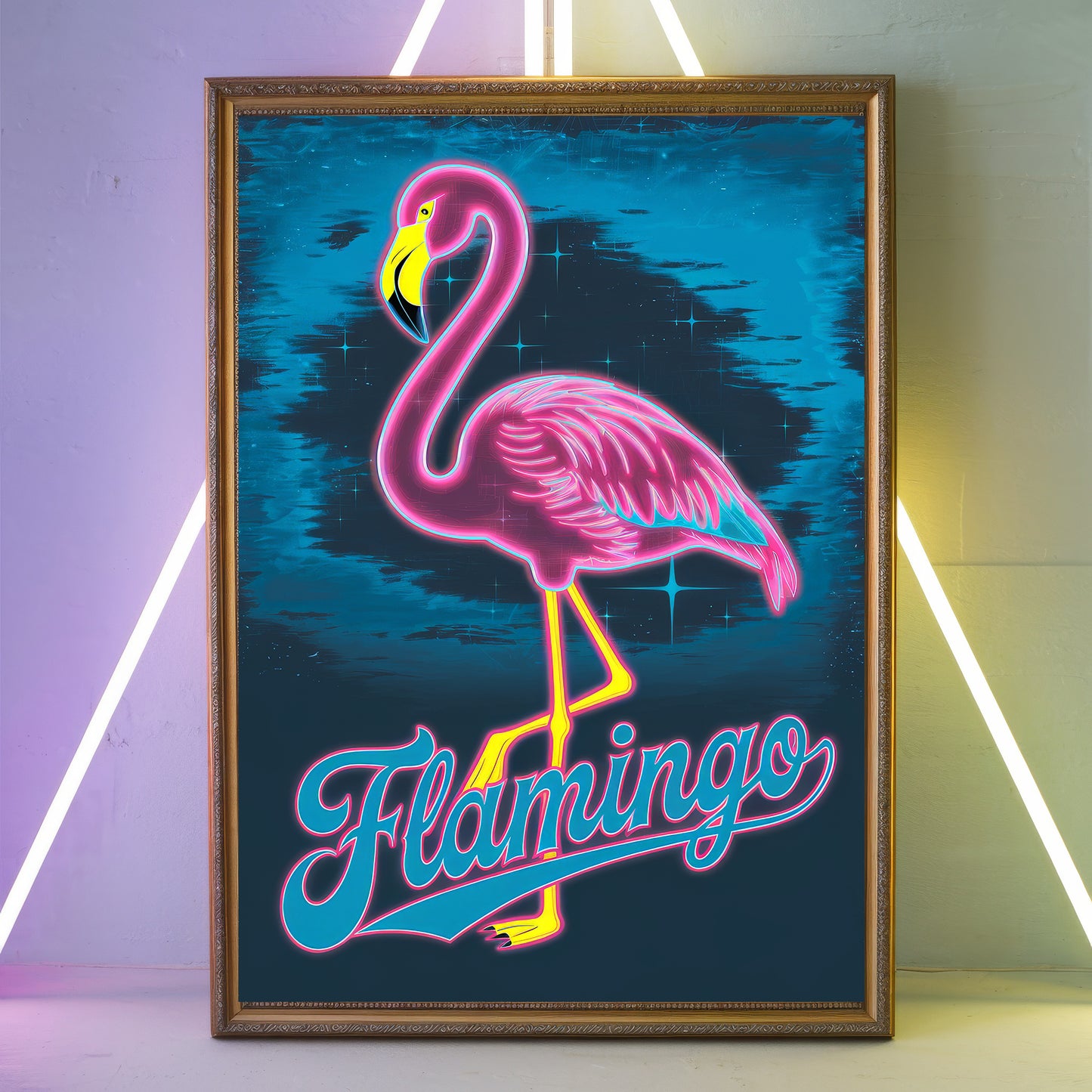 Funky Flamingo 5 Wall Art Poster Print