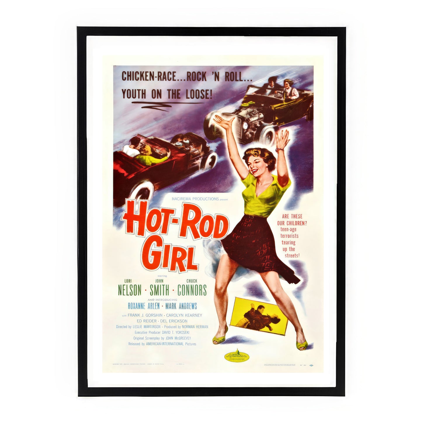 "Hot Rod Girl" – Retro Rock ‘n’ Roll Movie Poster Print