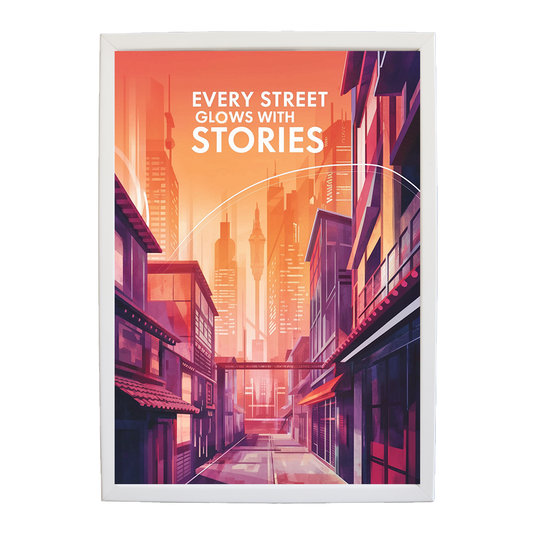 Sunset City - Futuristic Glow Poster