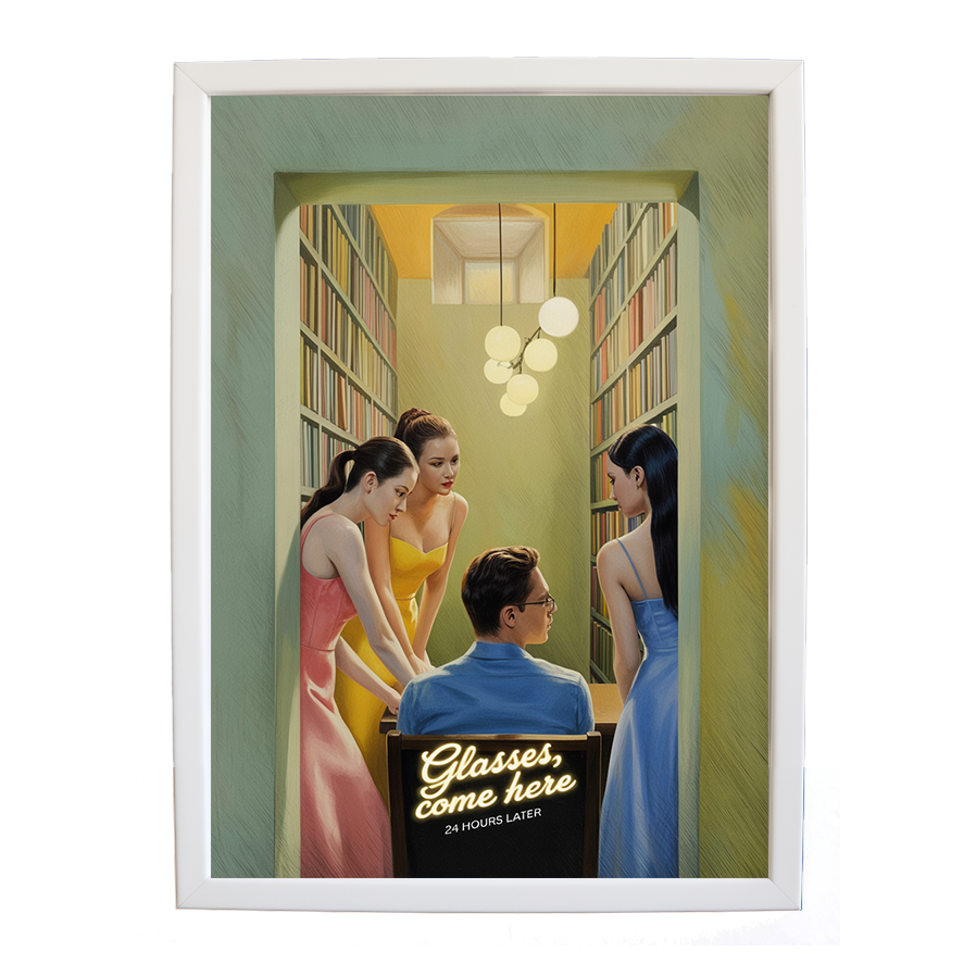 24 Hours Later – Abstract Music Art – wall art print – Glasses Come Here – neo-soul, R&B, soul, girl band – Music Stag