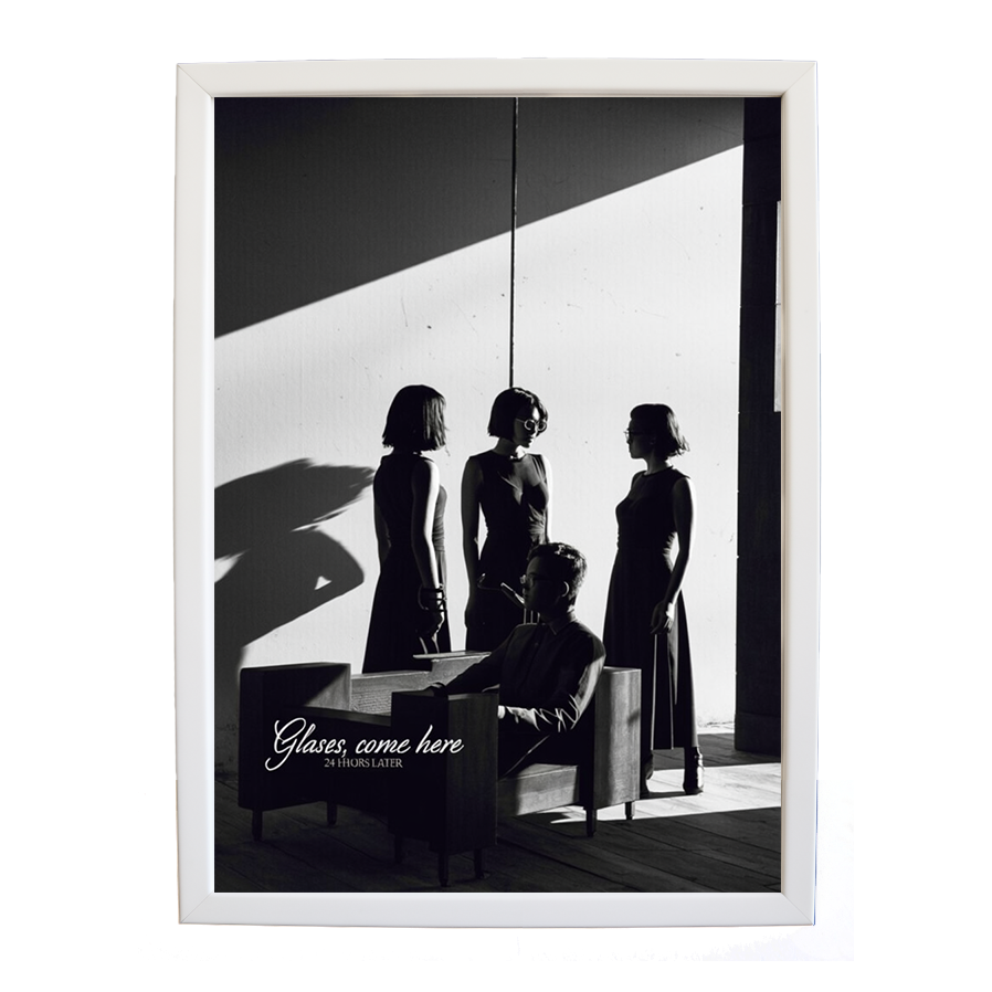 24 Hours Later – Minimalist Music Poster – wall art print – Glasses Come Here – neo-soul, R&B, soul, girl band – Music Stag