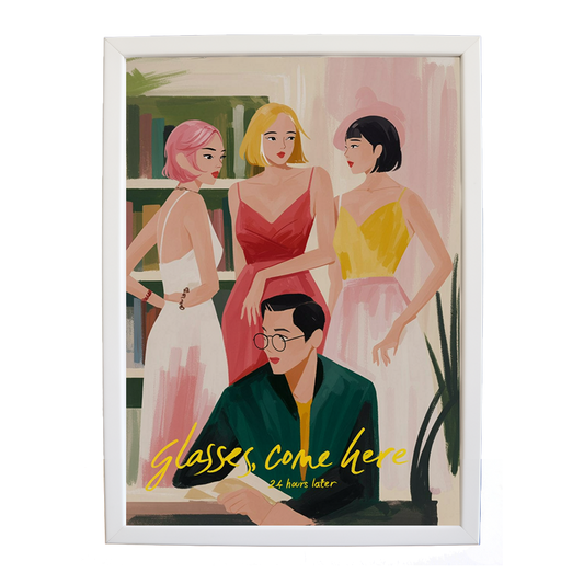 24 Hours Later – Vintage Music Poster – wall art print – Glasses Come Here – neo-soul, R&B, soul, girl band – Music Stag