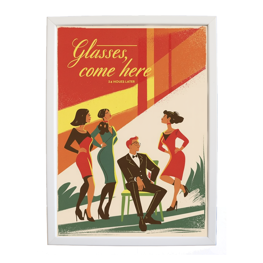 24 Hours Later – Artistic Music Wall Decor – wall art print – Glasses Come Here – neo-soul, R&B, soul, girl band – Music Stag