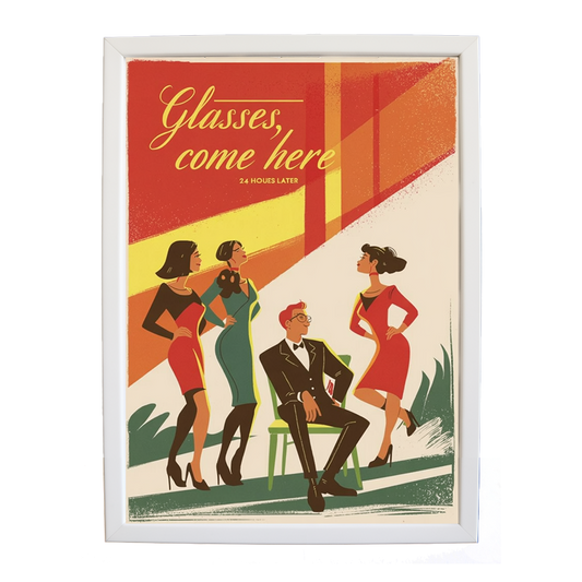 24 Hours Later – Artistic Music Wall Decor – wall art print – Glasses Come Here – neo-soul, R&B, soul, girl band – Music Stag