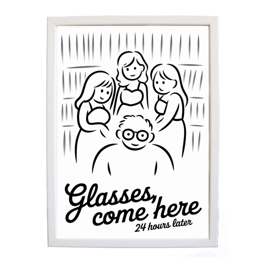24 Hours Later – Inspirational Music Quote Art – wall art print – Glasses Come Here – neo-soul, R&B, soul, girl band – Music Stag