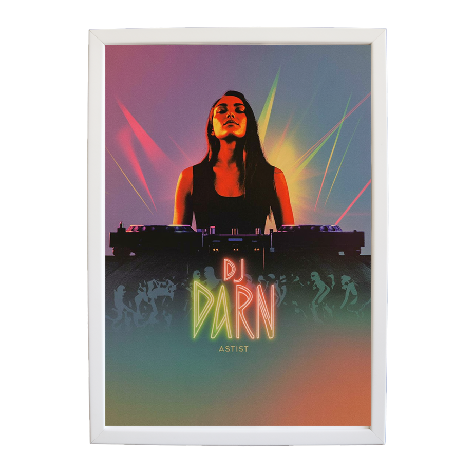 Neon Music Artwork Composition wall art print by Music Stag ASTIST — DJ Parn #110
