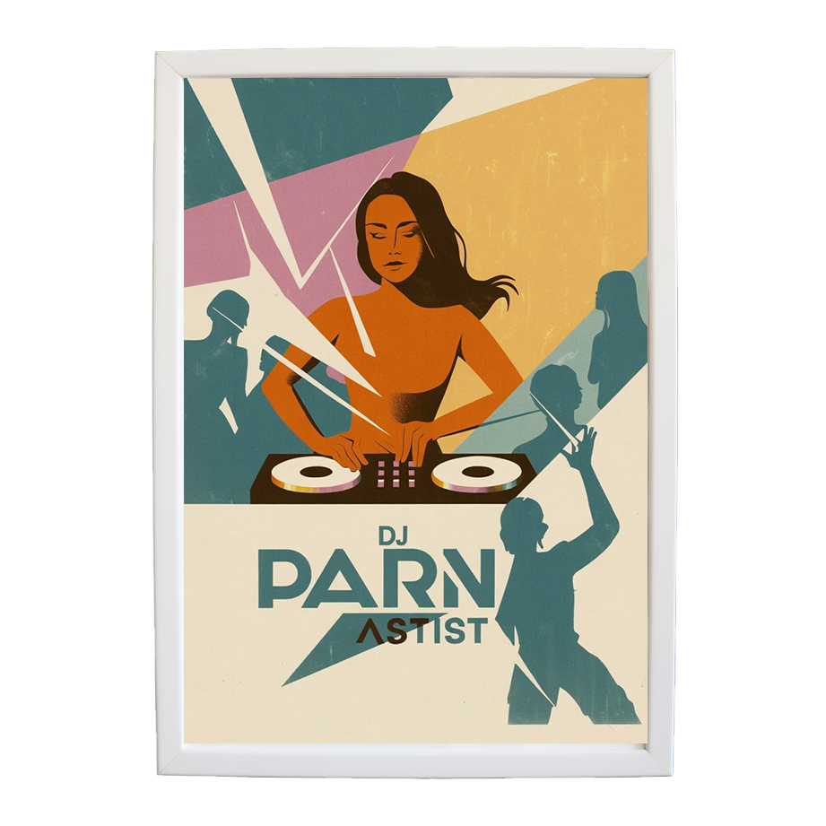 Minimalist Visual Rhythm Sketch wall art print by Music Stag ASTIST — DJ Parn #131