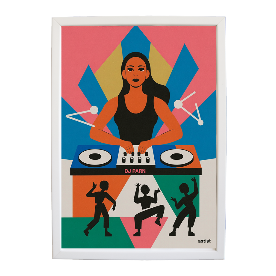 Electric Soundwave Poster wall art print by Music Stag ASTIST — DJ Parn #34