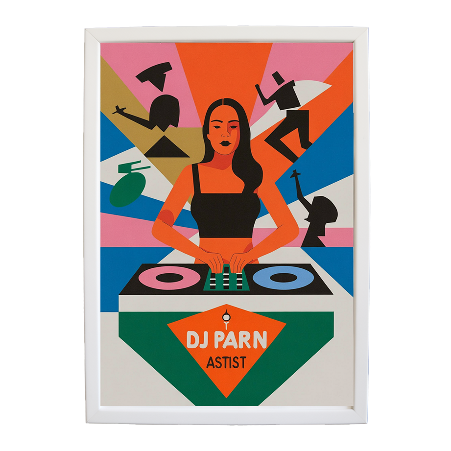 Nocturnal DJ Poster Poster wall art print by Music Stag ASTIST — DJ Parn #35