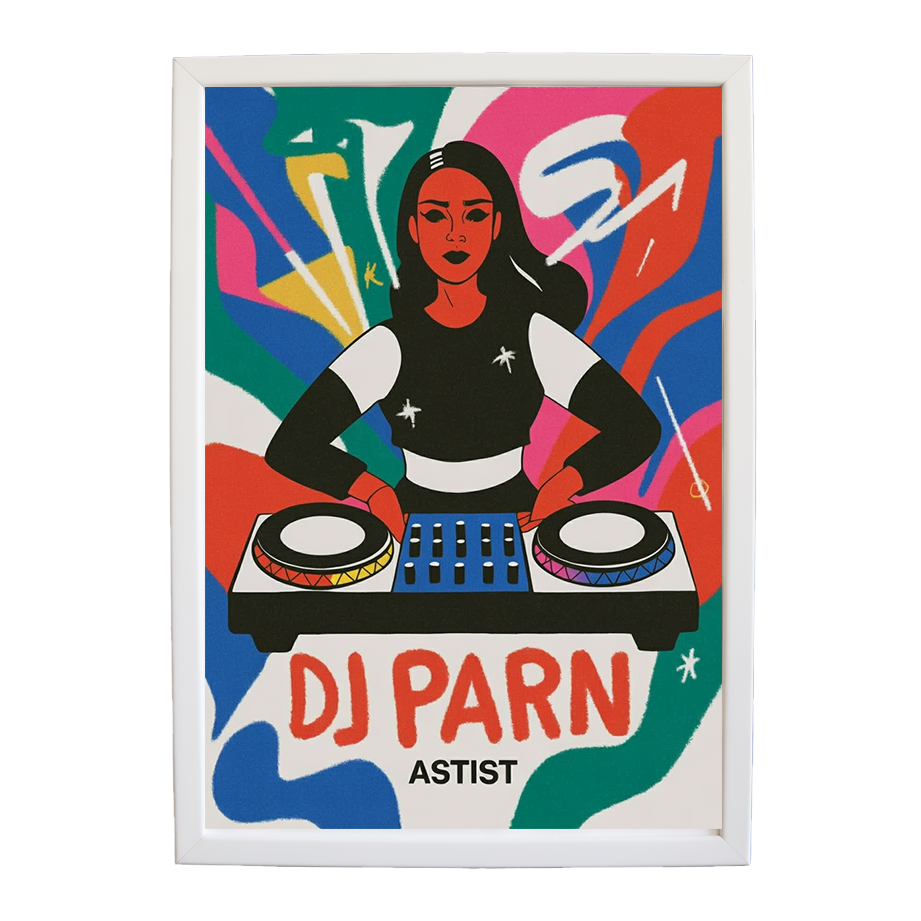 Chromatic DJ Poster Map wall art print by Music Stag ASTIST — DJ Parn #47