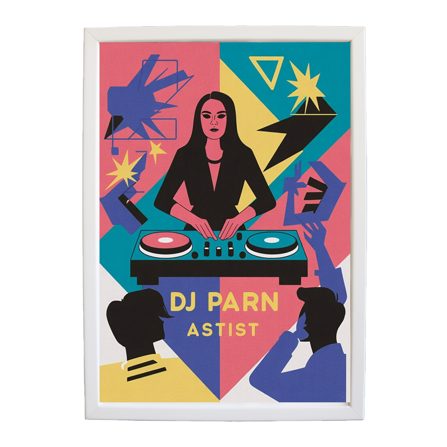 Rhythmic Melody Map Poster wall art print by Music Stag ASTIST — DJ Parn #49