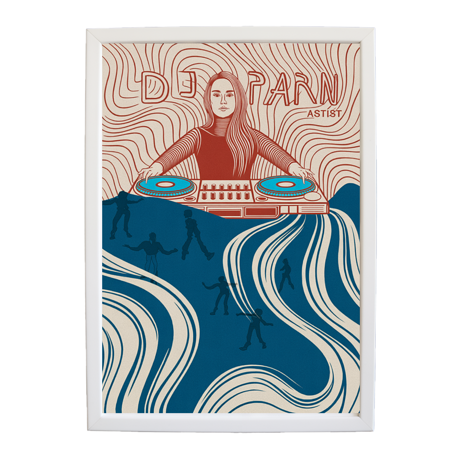 Expressive Studio Print Sketch wall art print by Music Stag ASTIST — DJ Parn #5