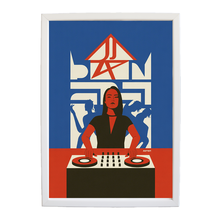 Neon Sound Form Poster wall art print by Music Stag ASTIST — DJ Parn #67