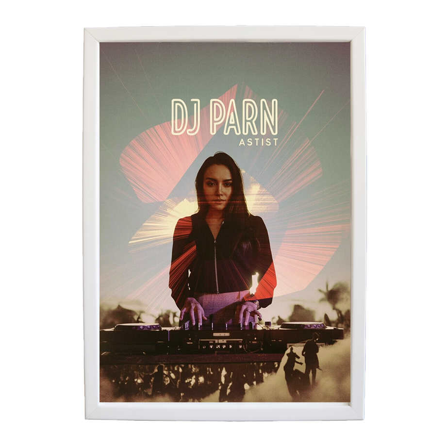 Rhythmic EDM Canvas Sketch wall art print by Music Stag ASTIST — DJ Parn #86