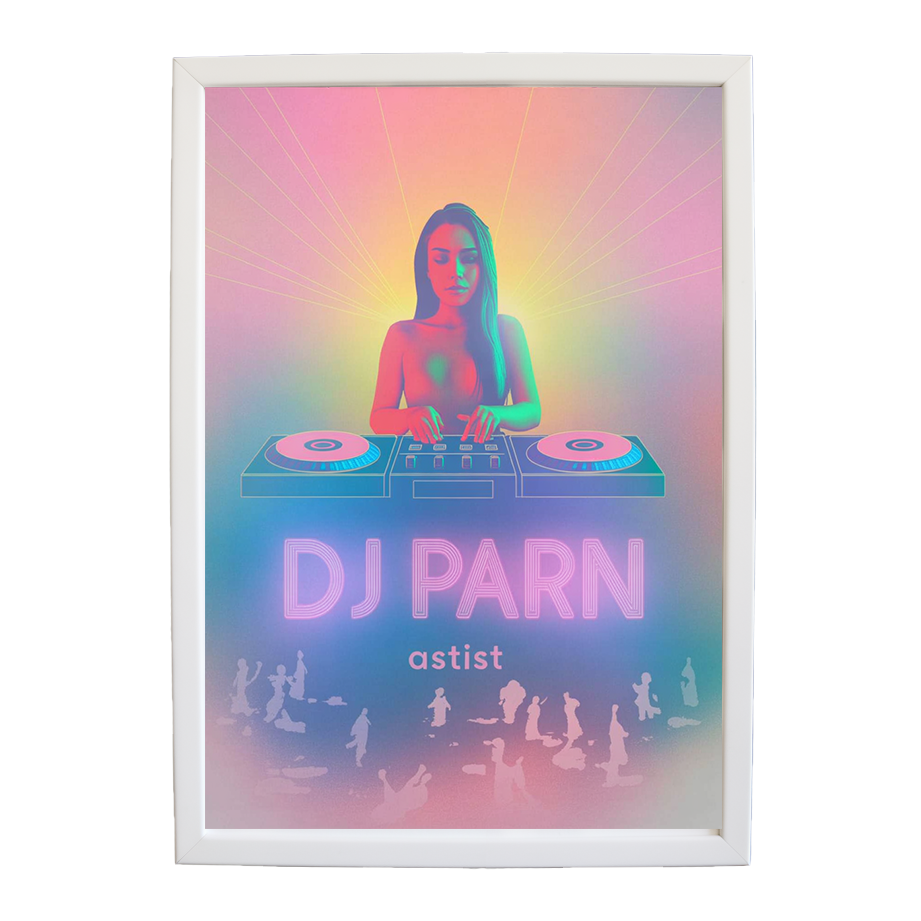 Textured EDM Canvas Study wall art print by Music Stag ASTIST — DJ Parn #97