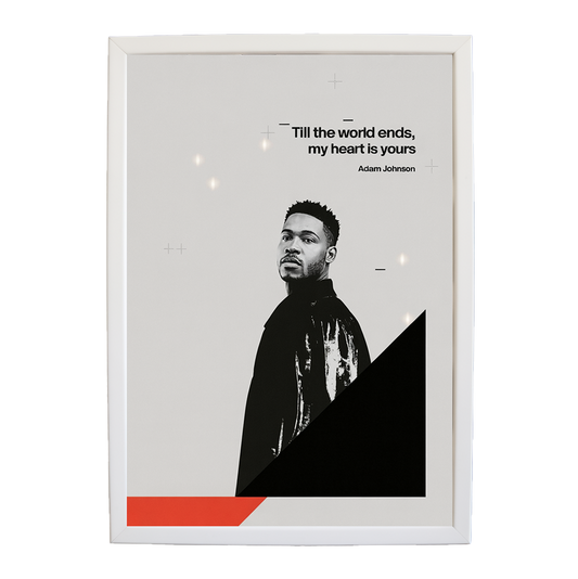 Adam Johnson 'Till The World Ends, My Heart Is Yours' art print #103 — music-inspired wall decor by Music Stag