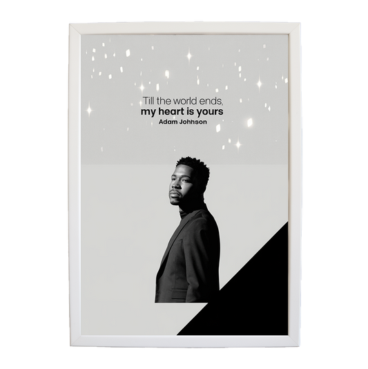 Adam Johnson 'Till The World Ends, My Heart Is Yours' art print #106 — music-inspired wall decor by Music Stag