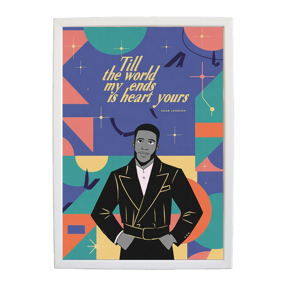 Adam Johnson 'Till The World Ends, My Heart Is Yours' art print #109 — music-inspired wall decor by Music Stag