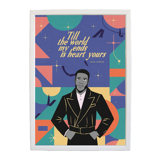 Adam Johnson 'Till The World Ends, My Heart Is Yours' art print #109 — music-inspired wall decor by Music Stag