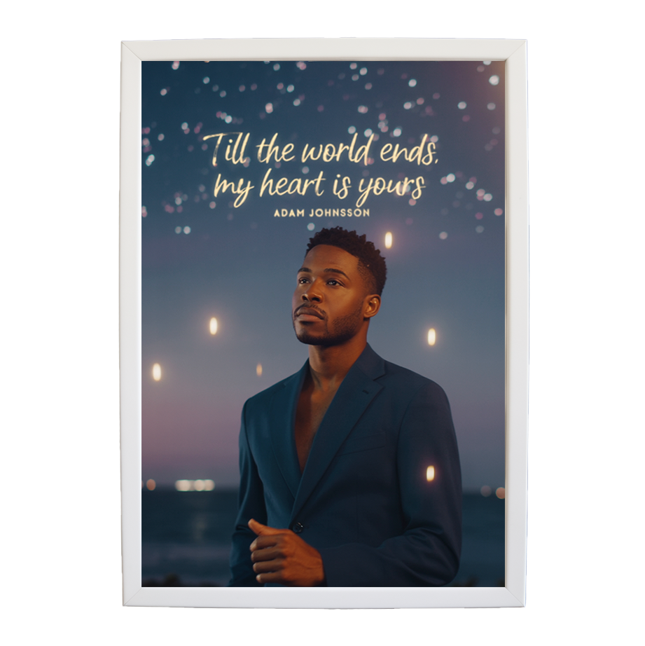 Adam Johnson 'Till The World Ends, My Heart Is Yours' art print #10 — music-inspired wall decor by Music Stag