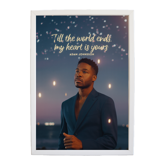 Adam Johnson 'Till The World Ends, My Heart Is Yours' art print #10 — music-inspired wall decor by Music Stag