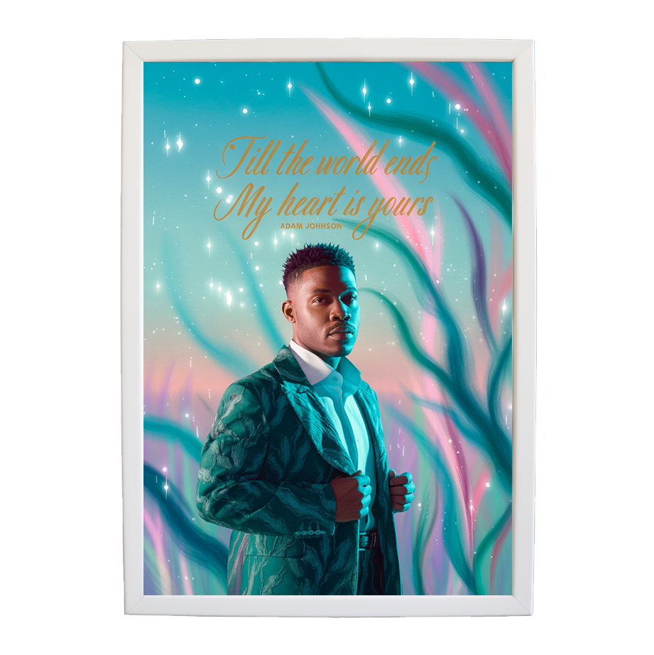 Adam Johnson 'Till The World Ends, My Heart Is Yours' art print #113 — music-inspired wall decor by Music Stag