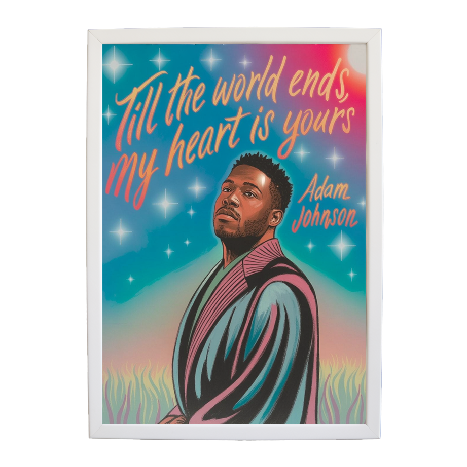 Adam Johnson 'Till The World Ends, My Heart Is Yours' art print #114 — music-inspired wall decor by Music Stag