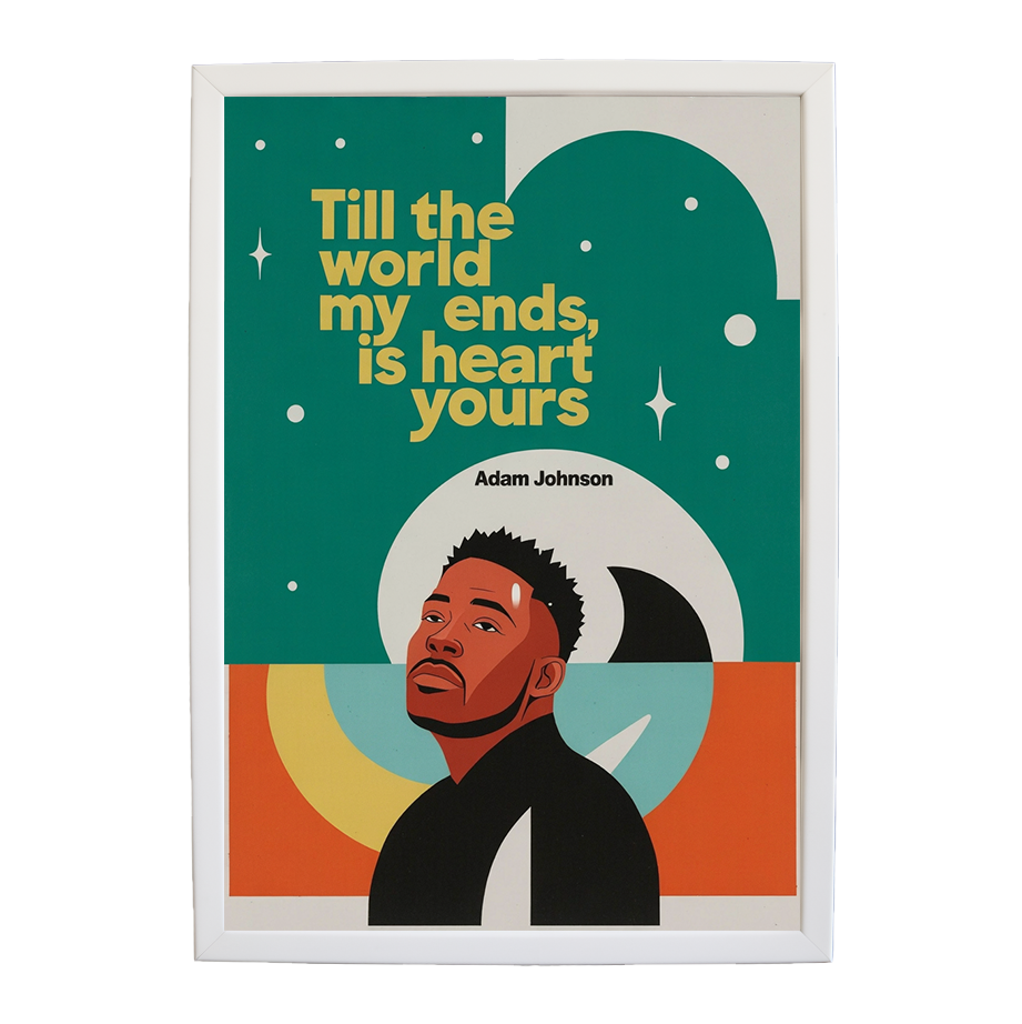 Adam Johnson 'Till The World Ends, My Heart Is Yours' art print #117 — music-inspired wall decor by Music Stag