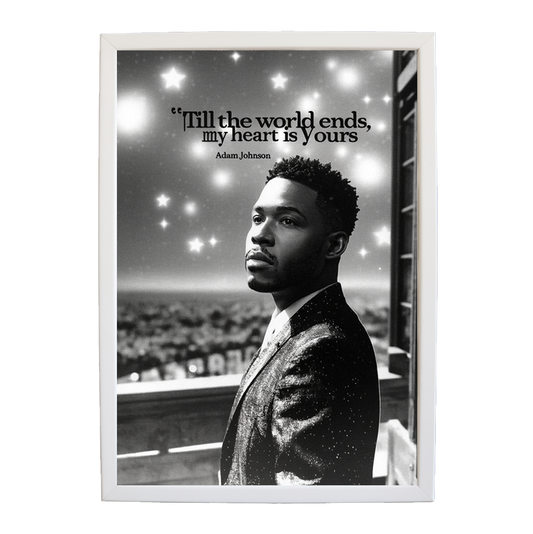 Adam Johnson 'Till The World Ends, My Heart Is Yours' art print #124 — music-inspired wall decor by Music Stag