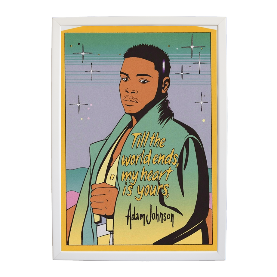 Adam Johnson 'Till The World Ends, My Heart Is Yours' art print #127 — music-inspired wall decor by Music Stag