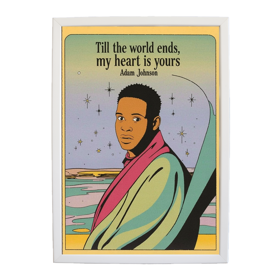 Adam Johnson 'Till The World Ends, My Heart Is Yours' art print #128 — music-inspired wall decor by Music Stag