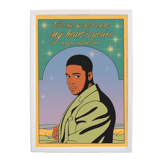 Adam Johnson 'Till The World Ends, My Heart Is Yours' art print #130 — music-inspired wall decor by Music Stag