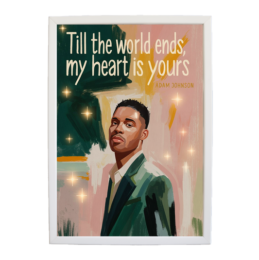 Adam Johnson 'Till The World Ends, My Heart Is Yours' art print #132 — music-inspired wall decor by Music Stag