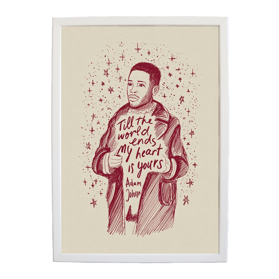 Adam Johnson 'Till The World Ends, My Heart Is Yours' art print #135 — music-inspired wall decor by Music Stag