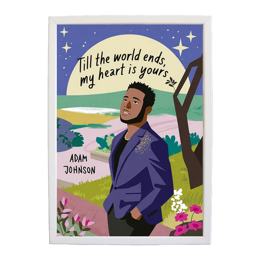 Adam Johnson 'Till The World Ends, My Heart Is Yours' art print #138 — music-inspired wall decor by Music Stag