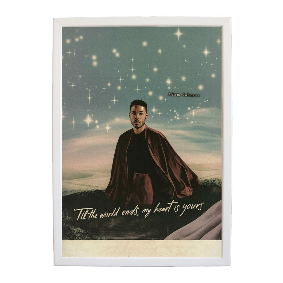 Adam Johnson 'Till The World Ends, My Heart Is Yours' art print #139 — music-inspired wall decor by Music Stag