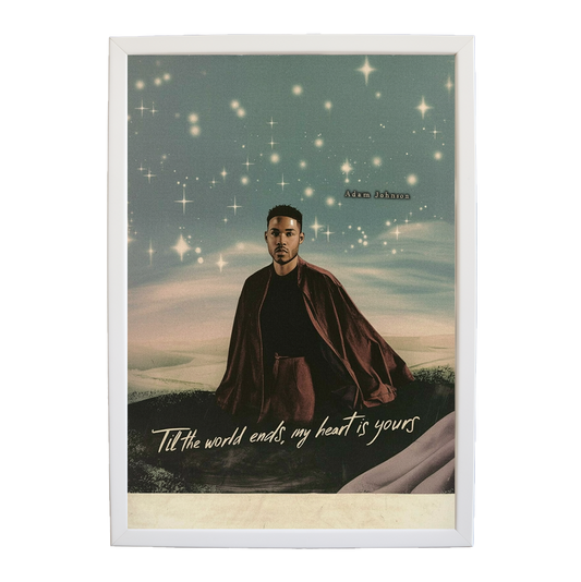 Adam Johnson 'Till The World Ends, My Heart Is Yours' art print #139 — music-inspired wall decor by Music Stag