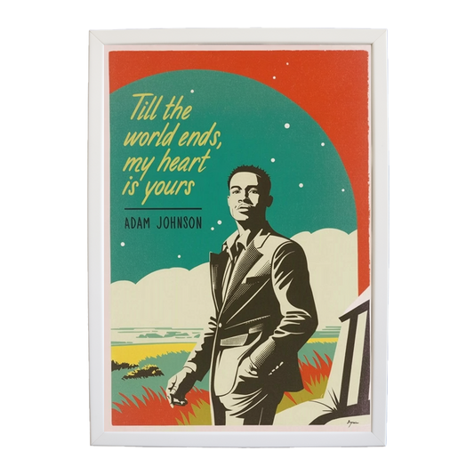 Adam Johnson 'Till The World Ends, My Heart Is Yours' art print #143 — music-inspired wall decor by Music Stag