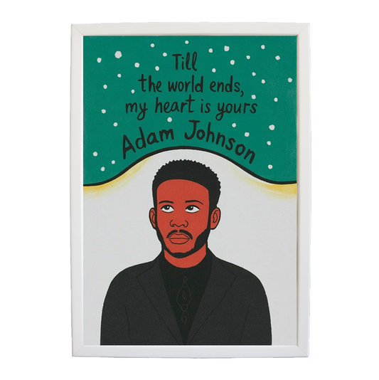 Adam Johnson 'Till The World Ends, My Heart Is Yours' art print #144 — music-inspired wall decor by Music Stag